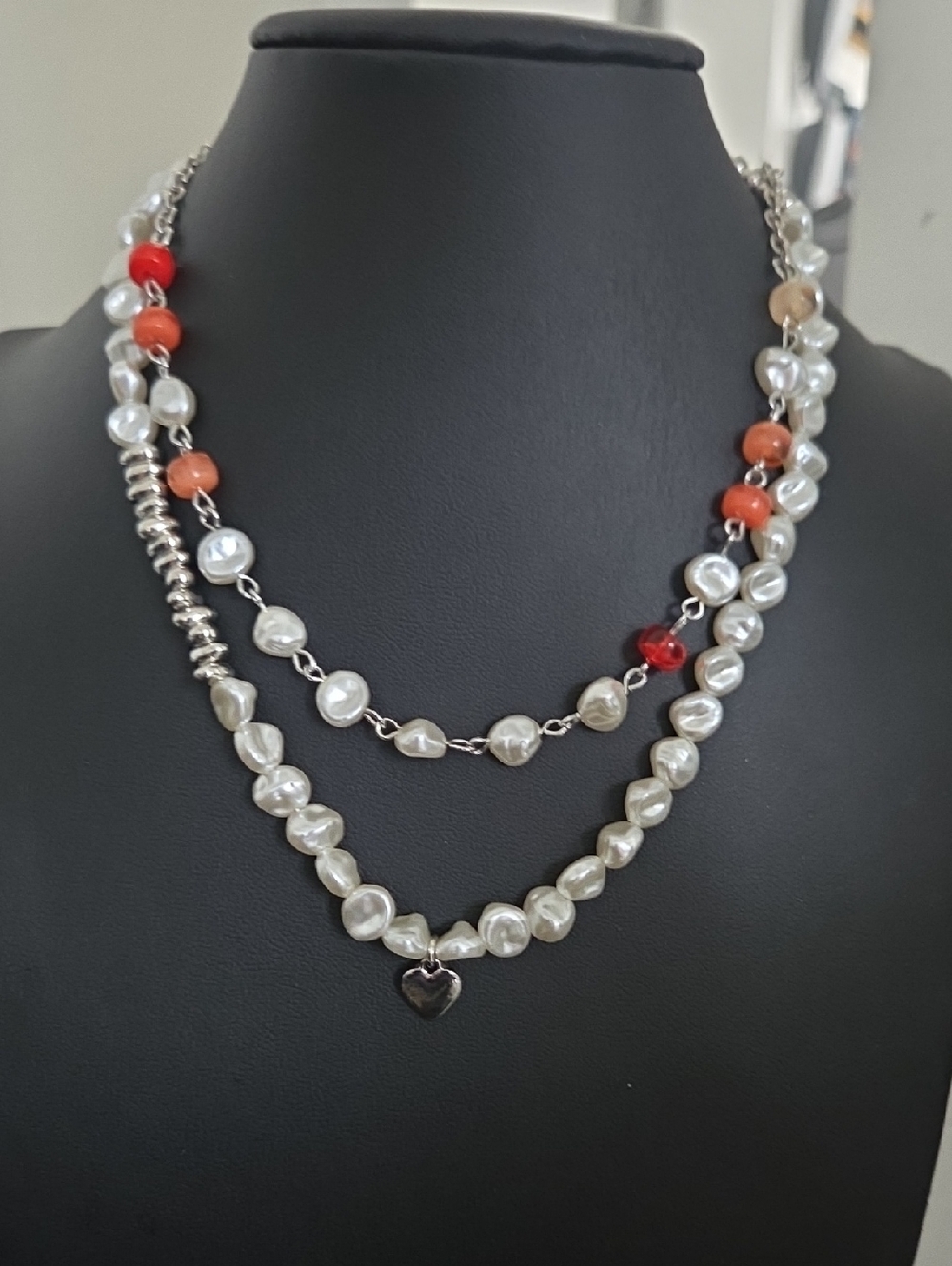 Paparazzi Pearl Pact Orange Necklace NWT